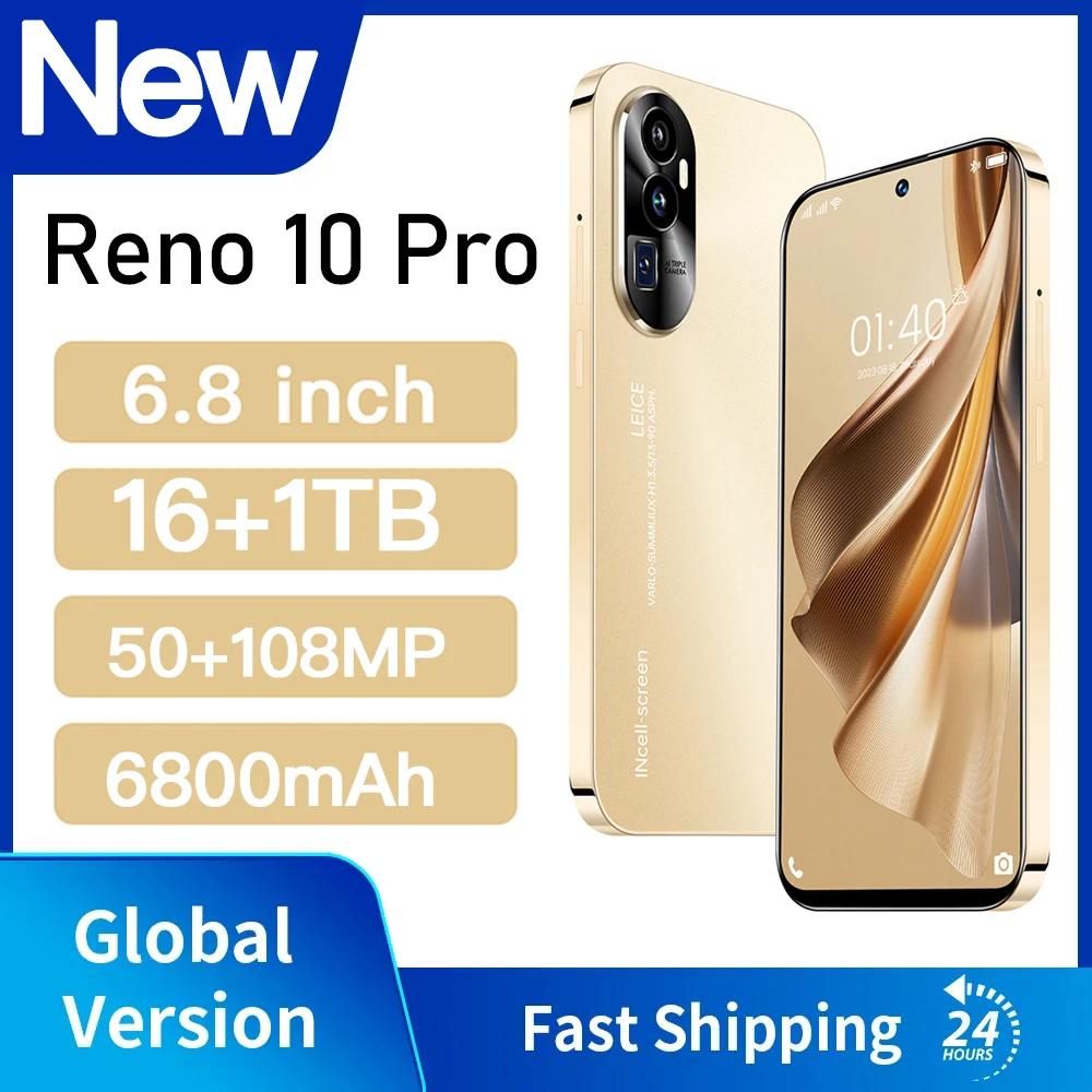 Reno 10 Pro 5G Ʈ, Ÿھ, 巡 16 + 1TB, 6.8 ġ ޴, 108MP, 6800mAh,  ÷, OTG,  ǰ